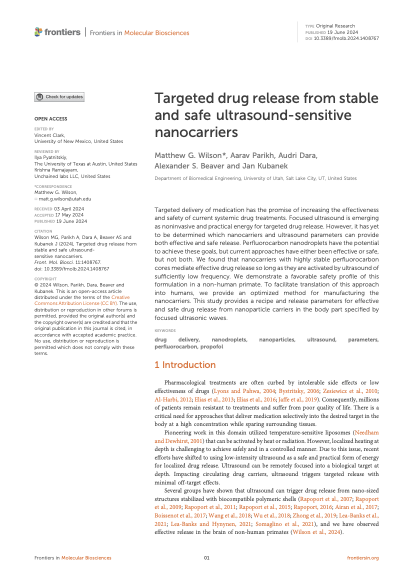 Article on drug release optimization published