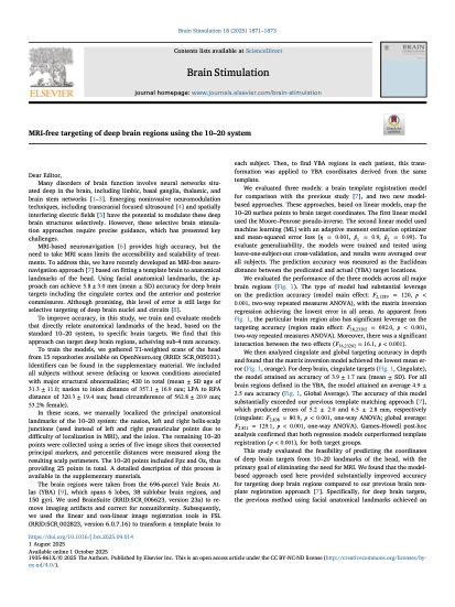 MRI-free targeting of deep brain regions using the 10–20 system.