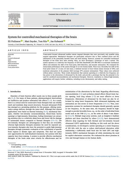 System for controlled mechanical therapies of the brain.