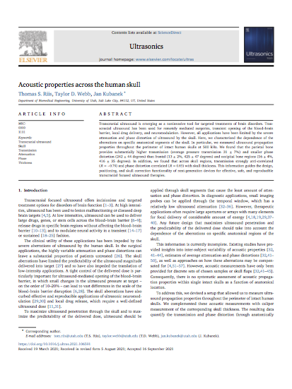 Article published in Ultrasonics